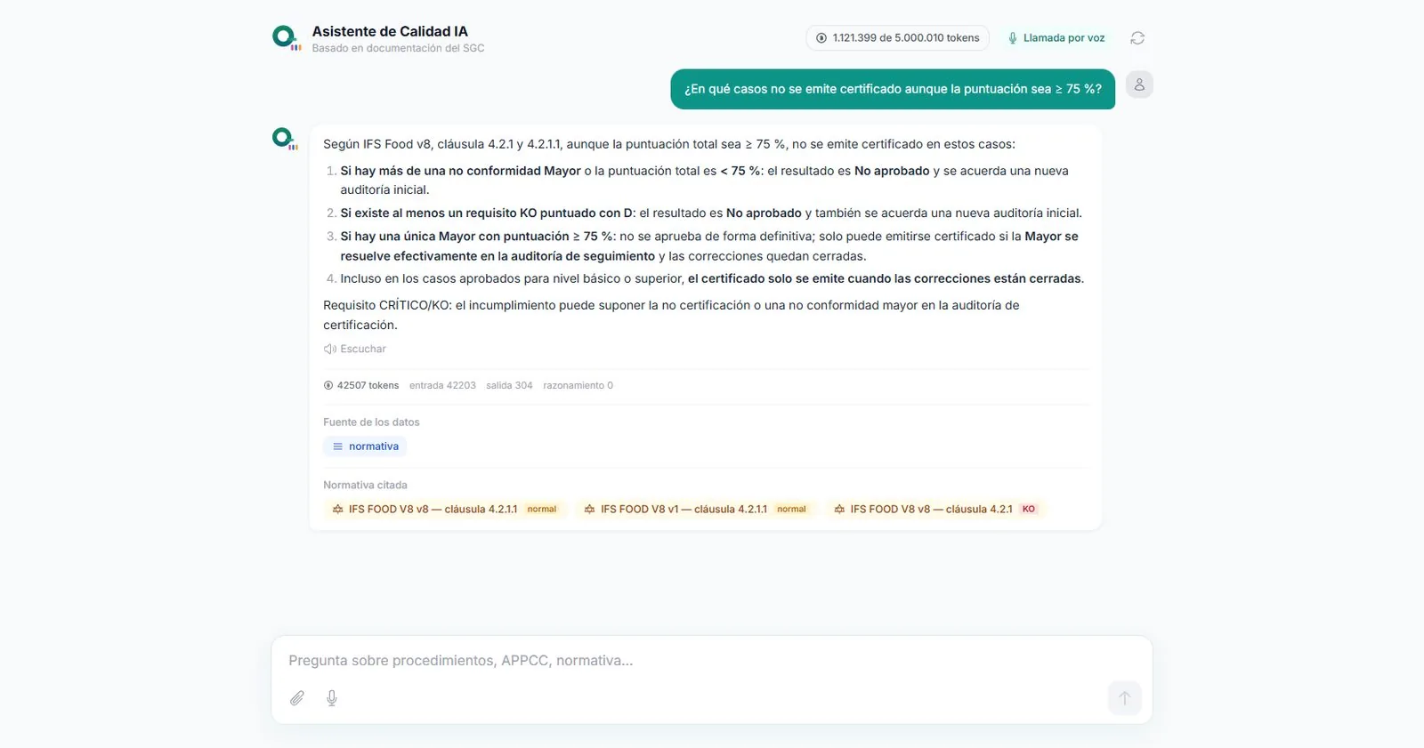 Asistente de normativas con IA en Quali-IA